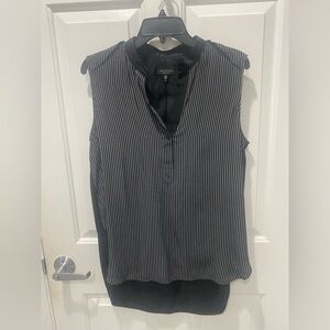 Rag and Bone 100% Silk Striped Sleeveless Top Size M
